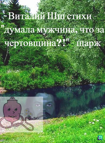 Виталий Шш стихи - думала мужчина, что за чертовщина! _шарж.jpg
